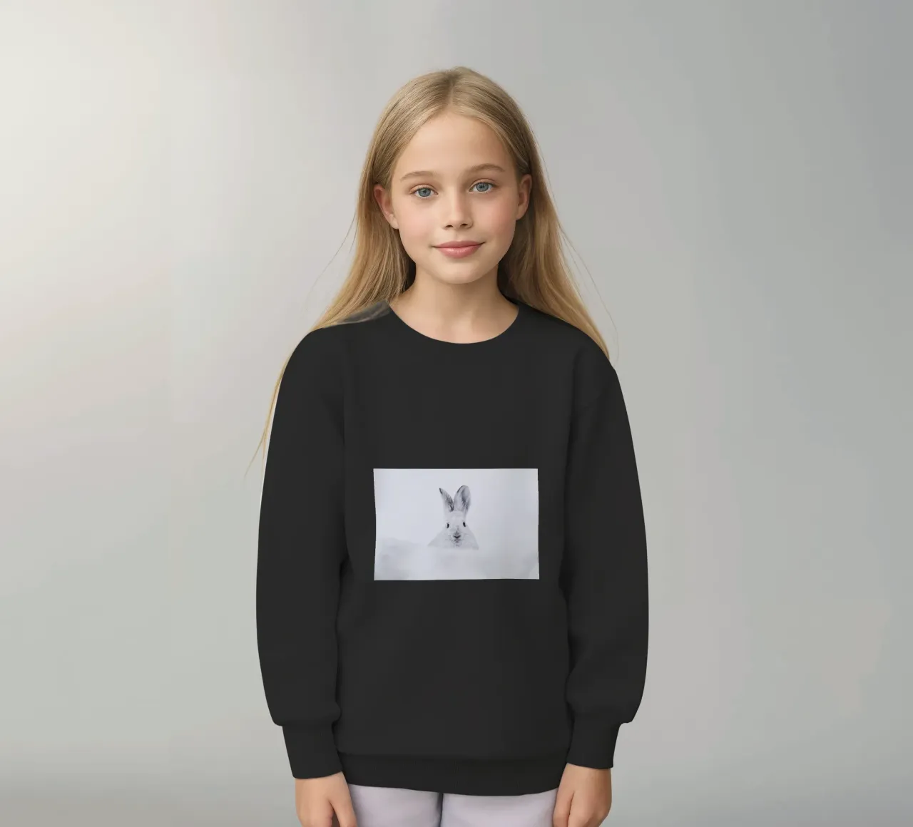 Rabbit in the Snow felpa bambino da EyeEm Mobile GmbH