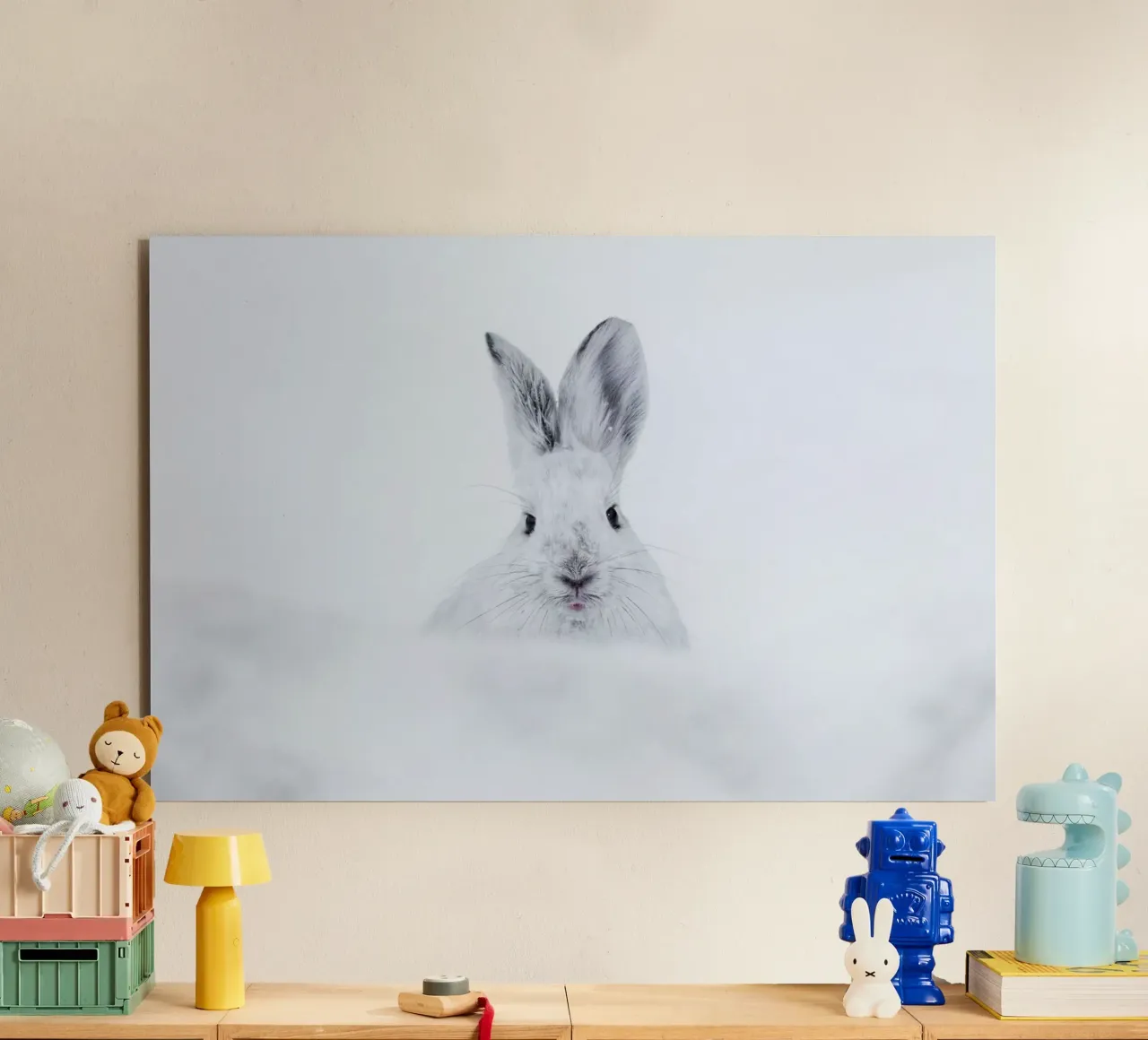 Rabbit in the Snow alluminio dibond da EyeEm Mobile GmbH