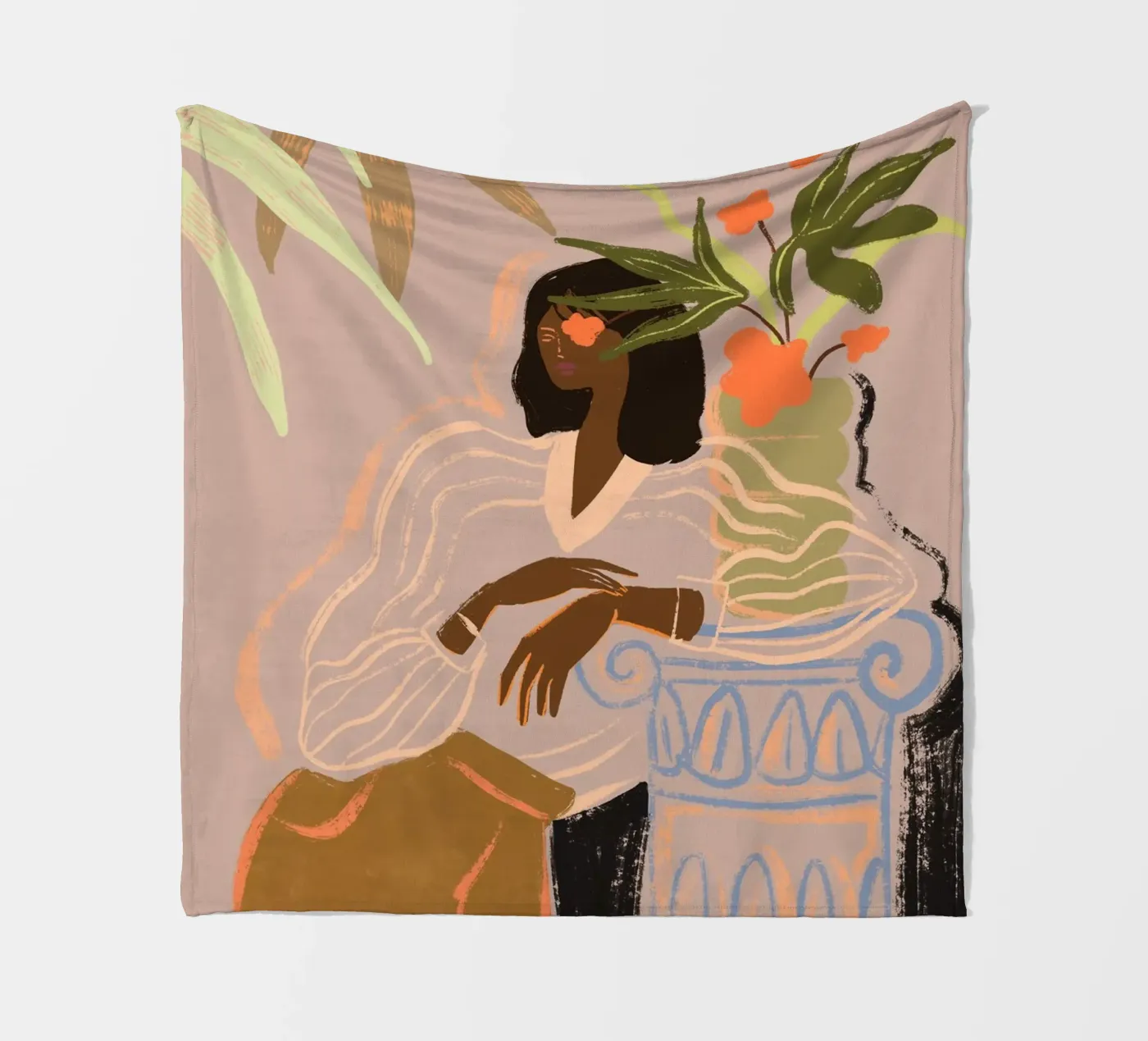 Waiting Fleecedecke von Arty Guava