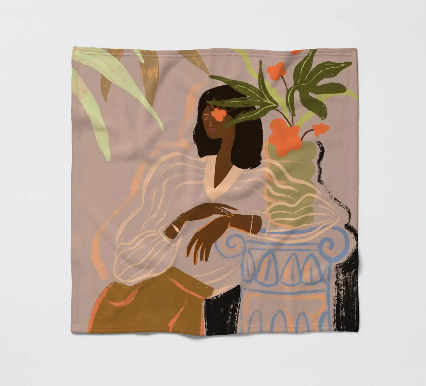 Waiting Fleecedecke von Arty Guava