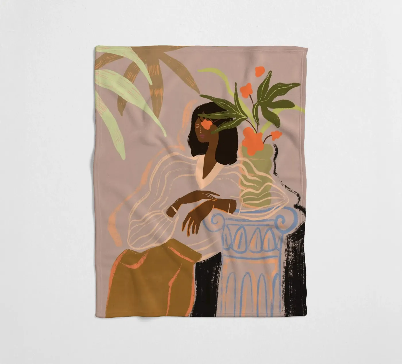 Waiting Fleecedecke von Arty Guava