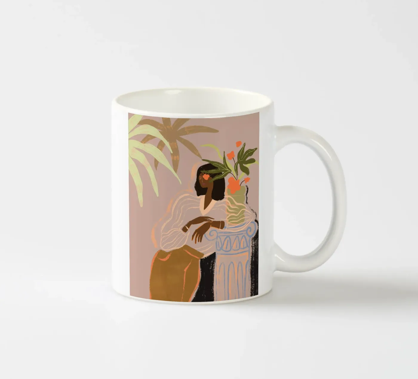 Waiting ceramic mug by Arty Guava