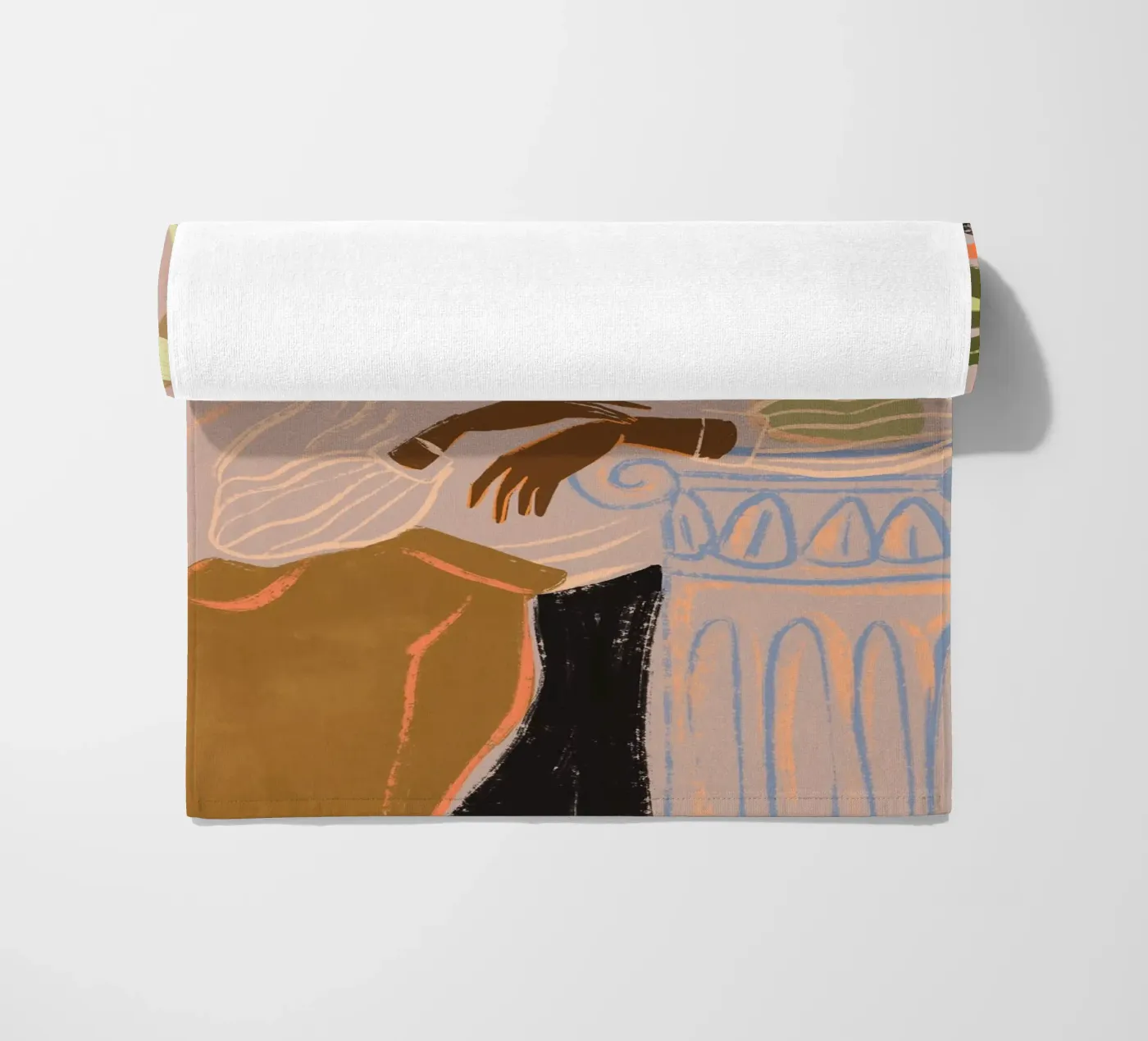 Waiting beach towel by Arty Guava