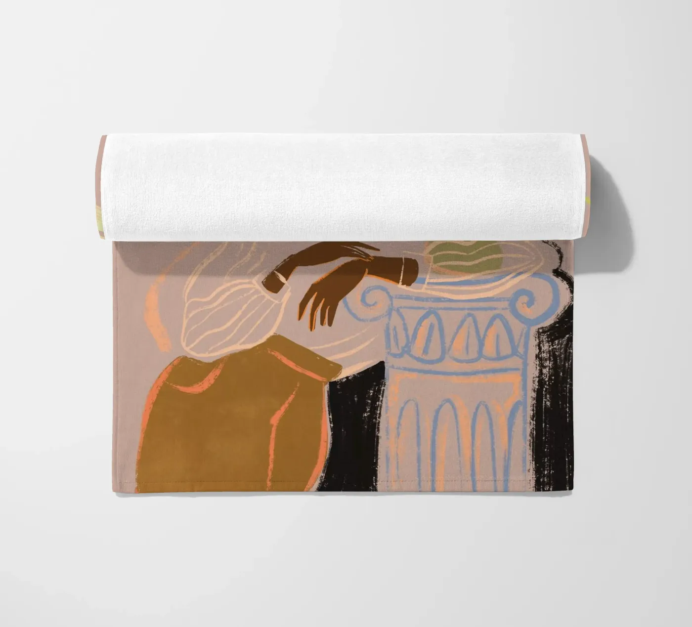 Waiting beach towel by Arty Guava