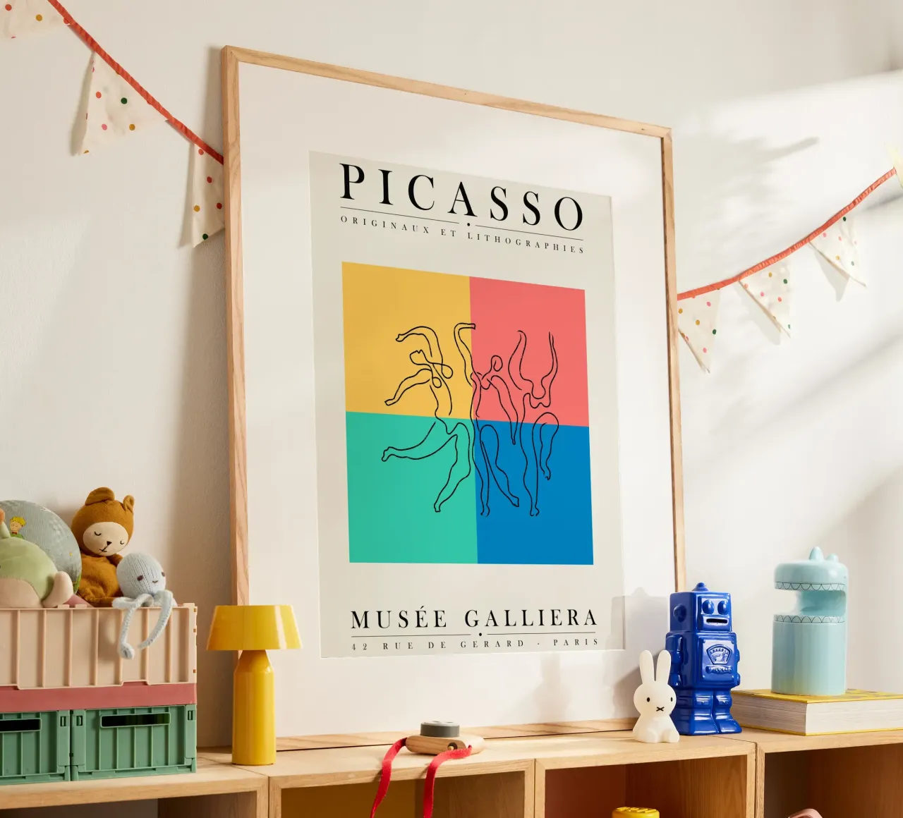 Picasso - Originali e litografie poster con telaio in legno da field juan