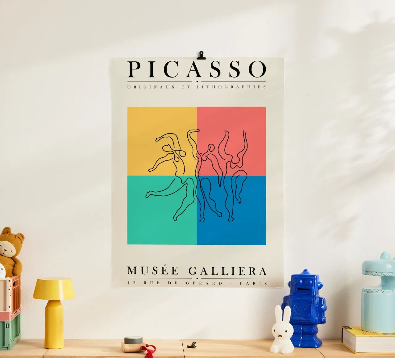 Picasso - Originali e litografie poster con telaio in legno da field juan