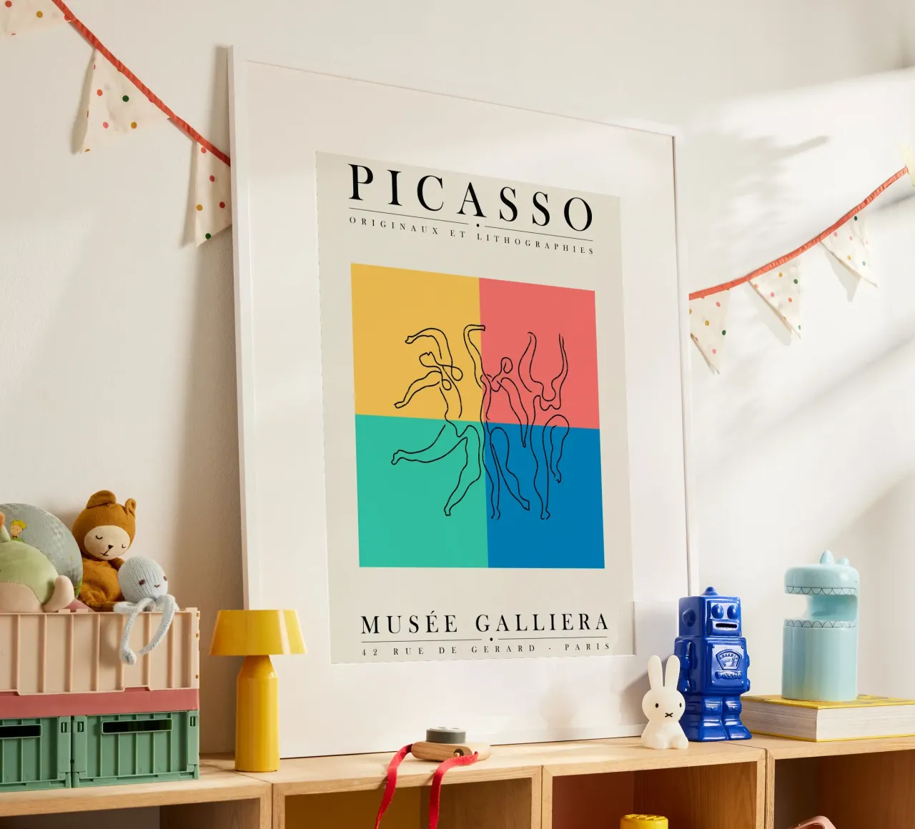 Picasso - Originali e litografie poster con telaio in legno da field juan
