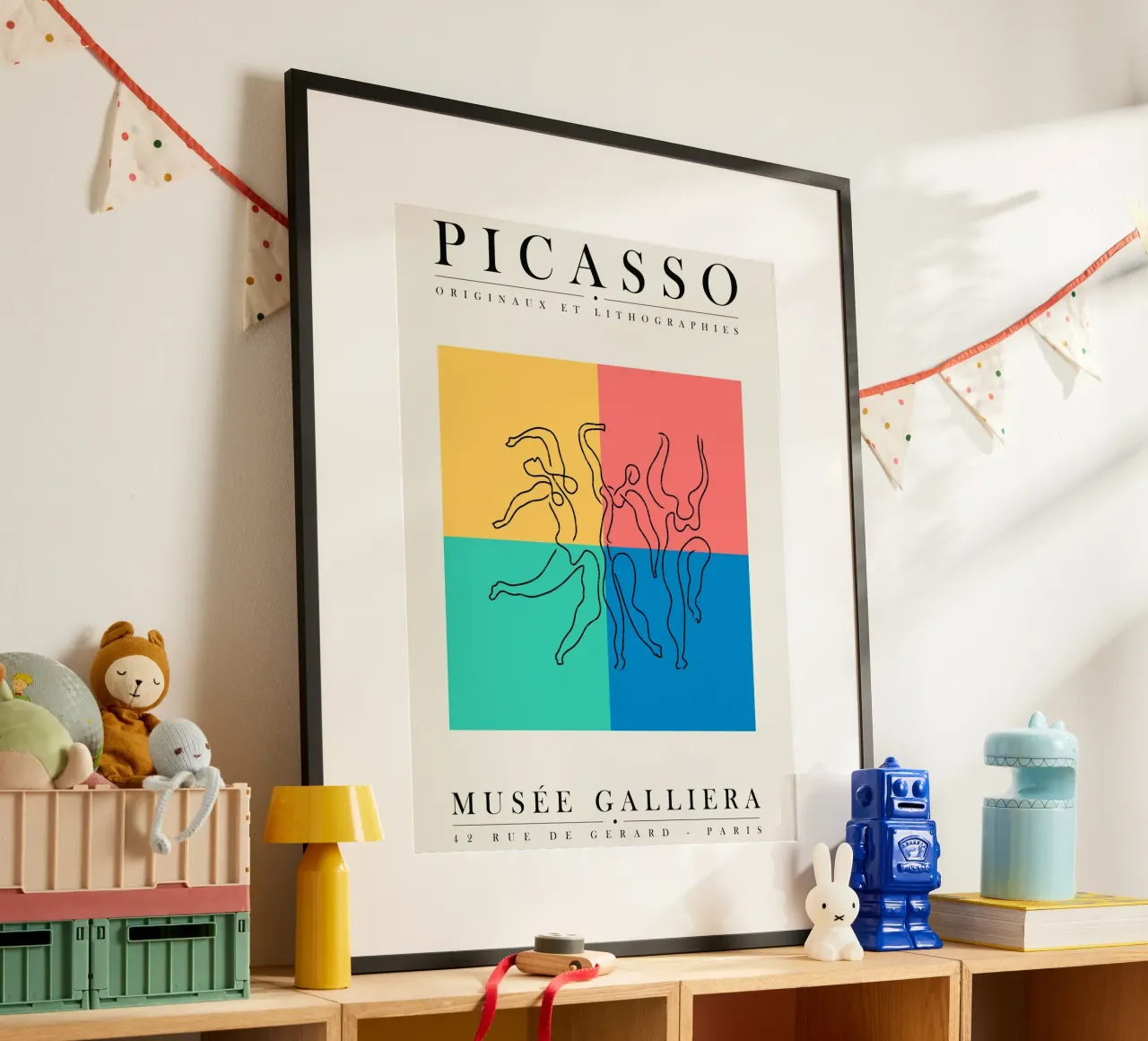 Picasso - Originali e litografie poster con telaio in legno da field juan