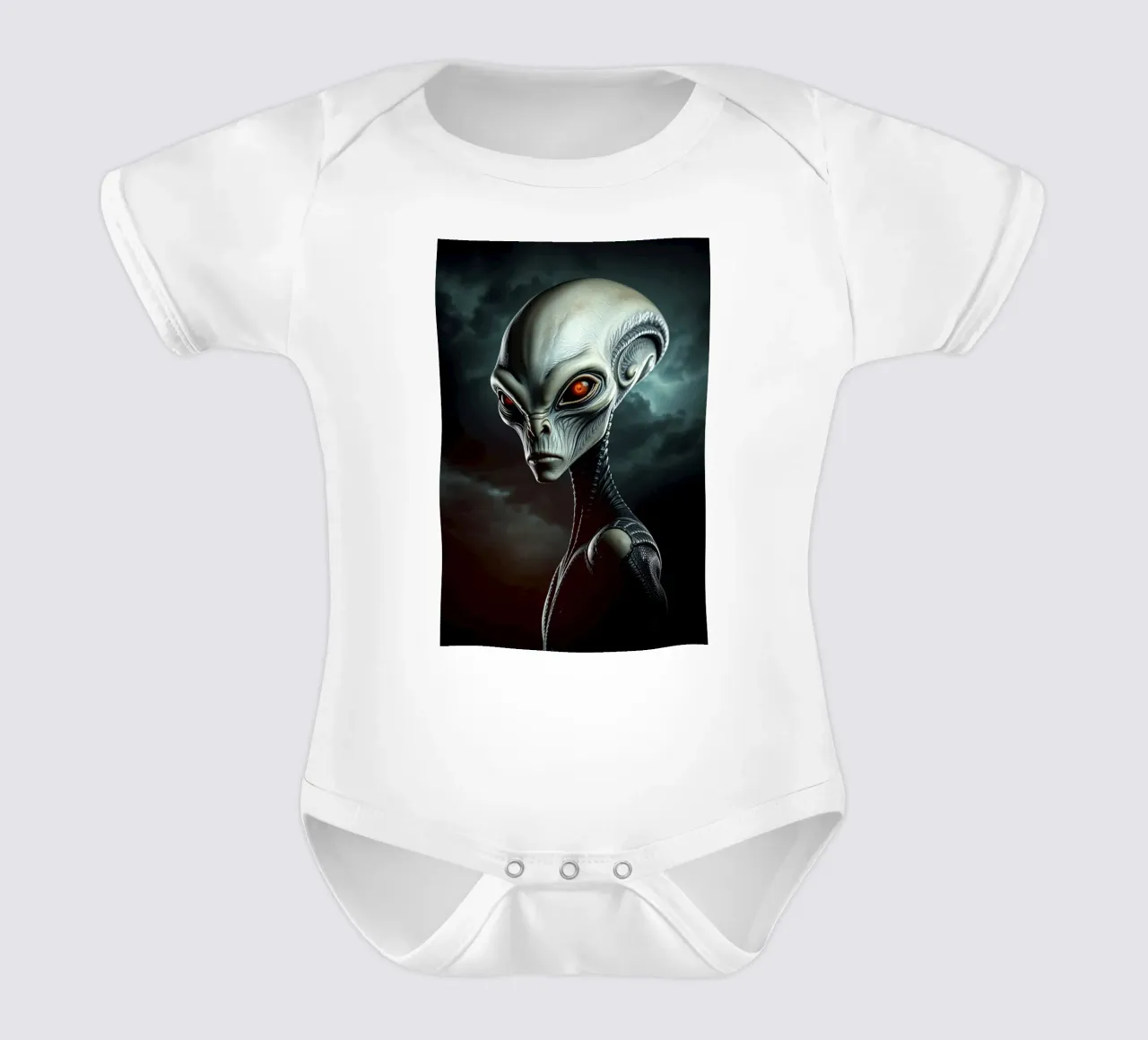 Ritratto alieno body neonato maniche corte da Not from this planet
