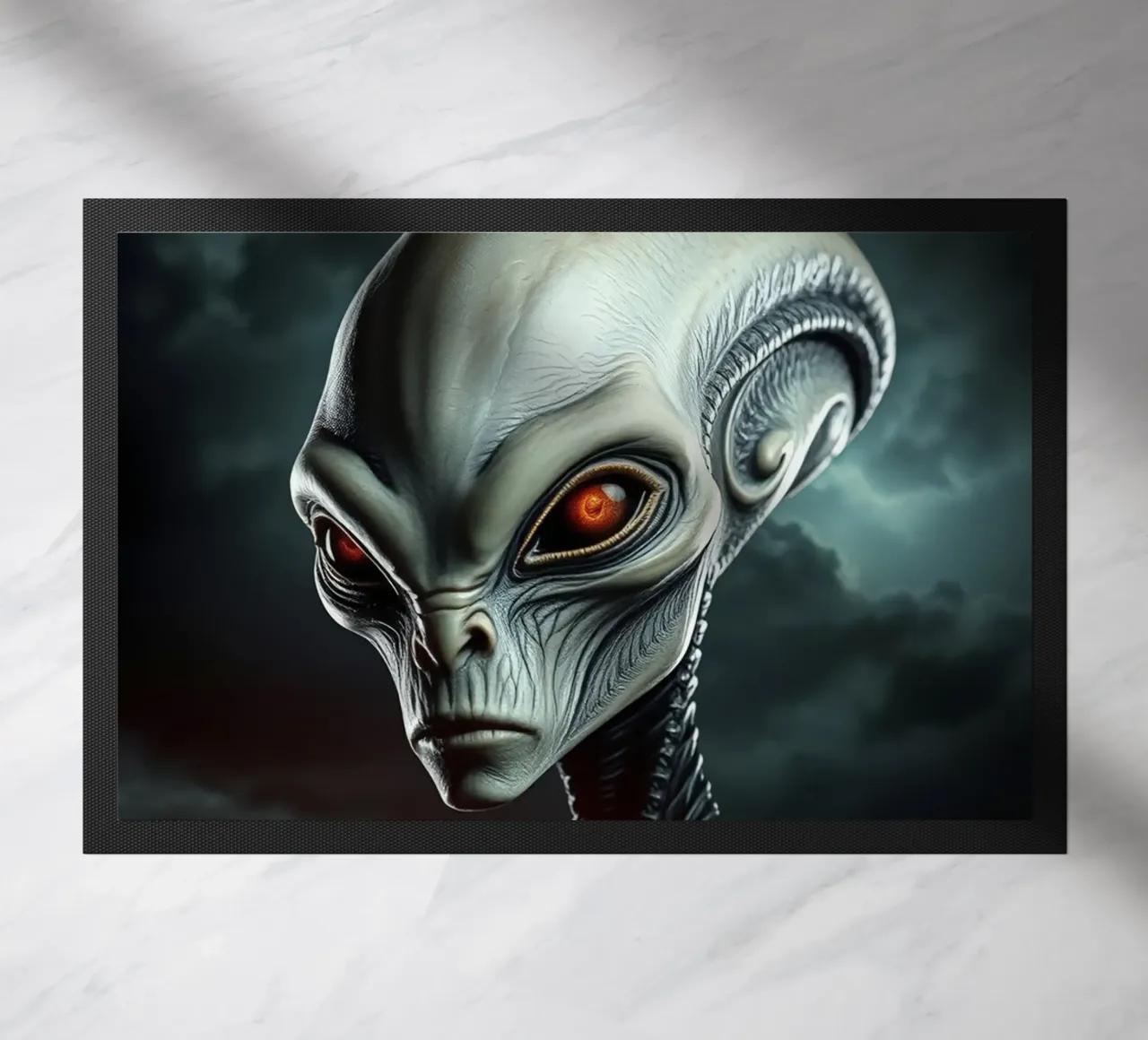 Alien Portrait doormat by Not from this planet