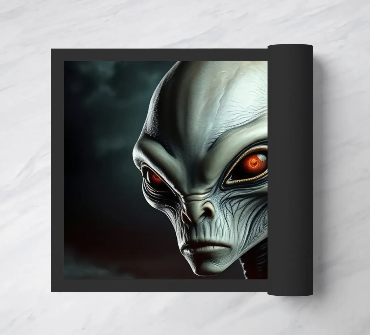 Alien Portrait doormat by Not from this planet