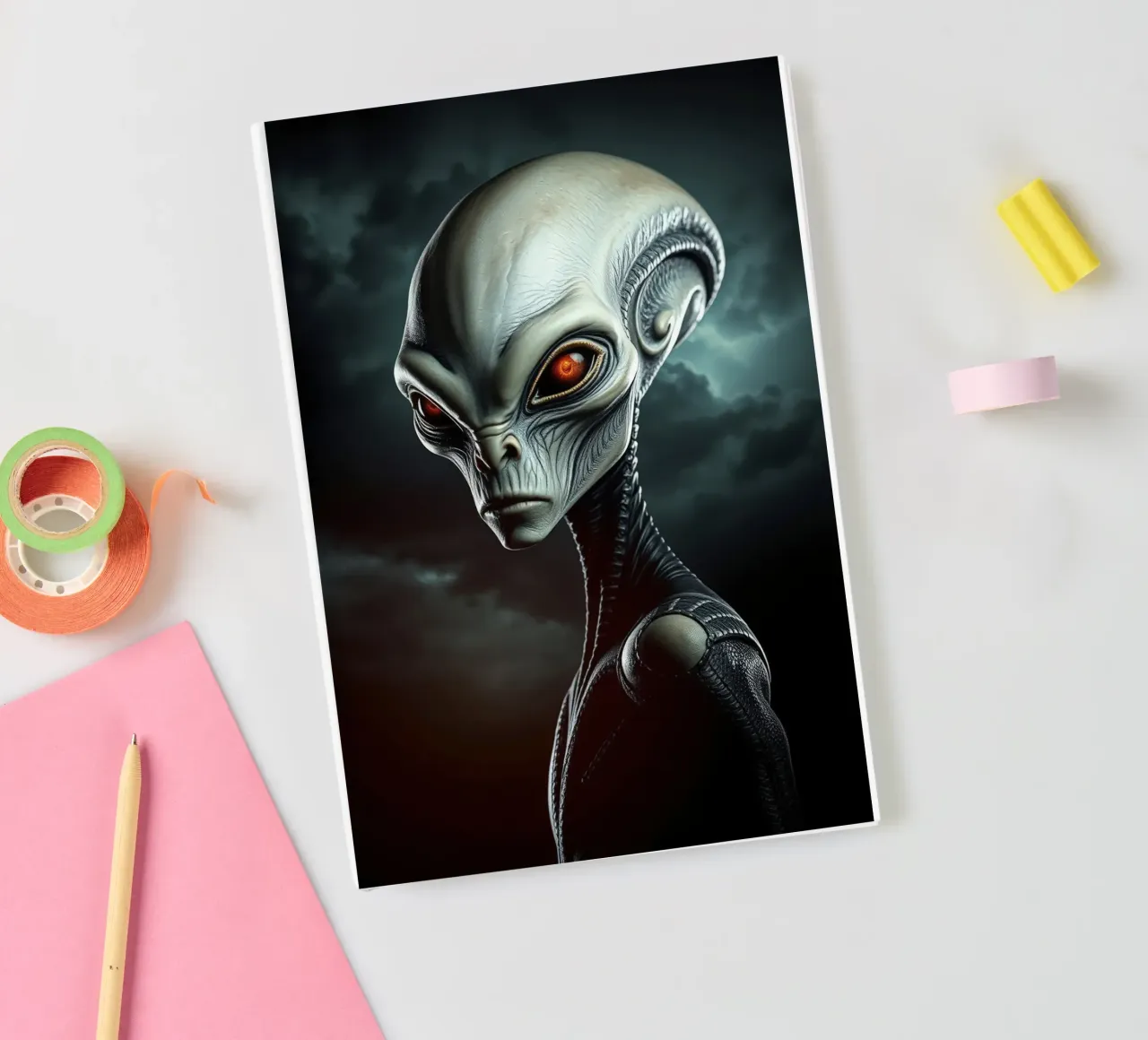 Alien Portrait notebook by Not from this planet