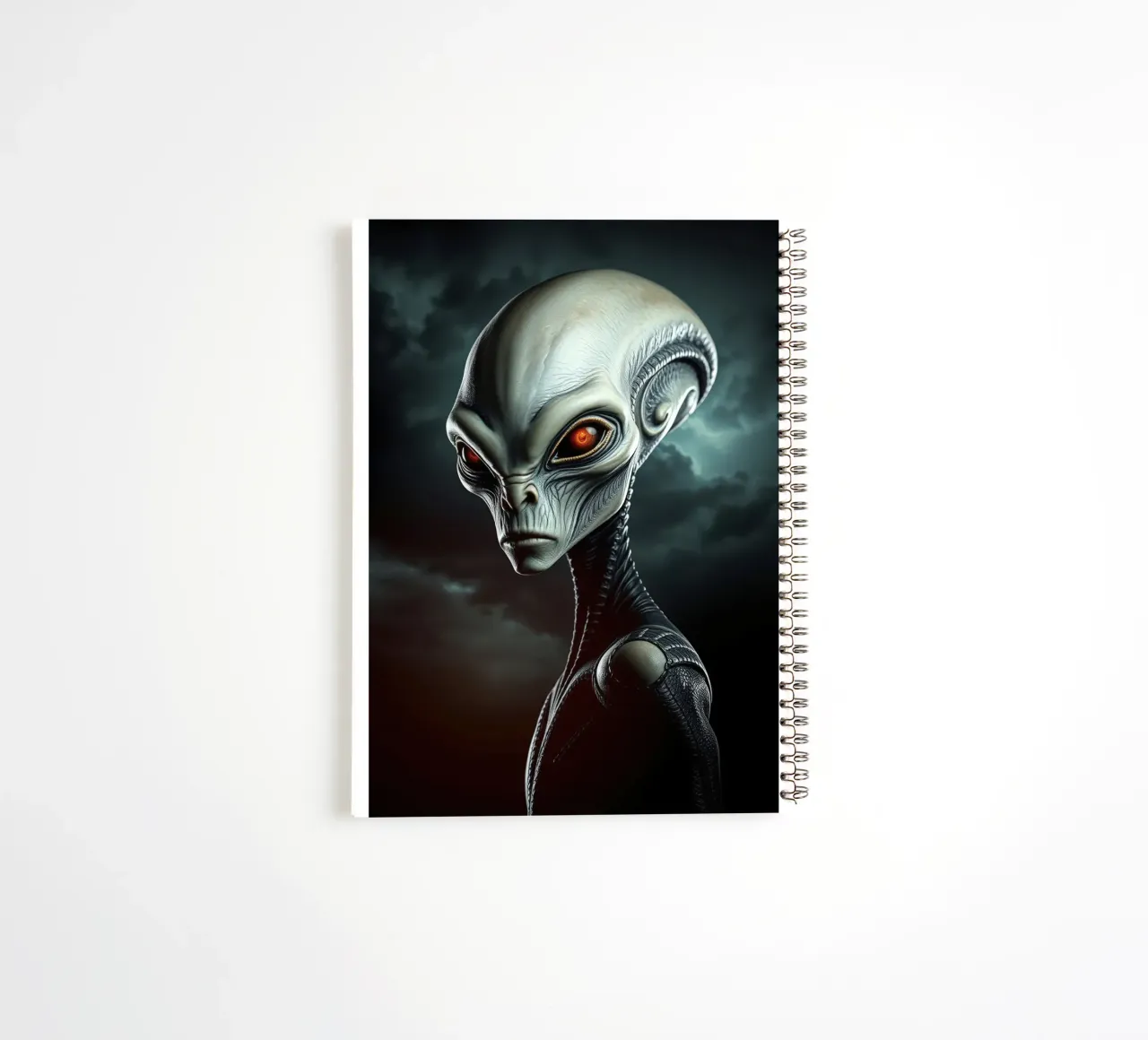 Alien Portrait spiral notebook by Not from this planet