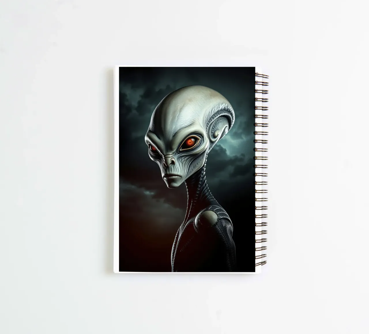 Alien Portrait spiral notebook by Not from this planet