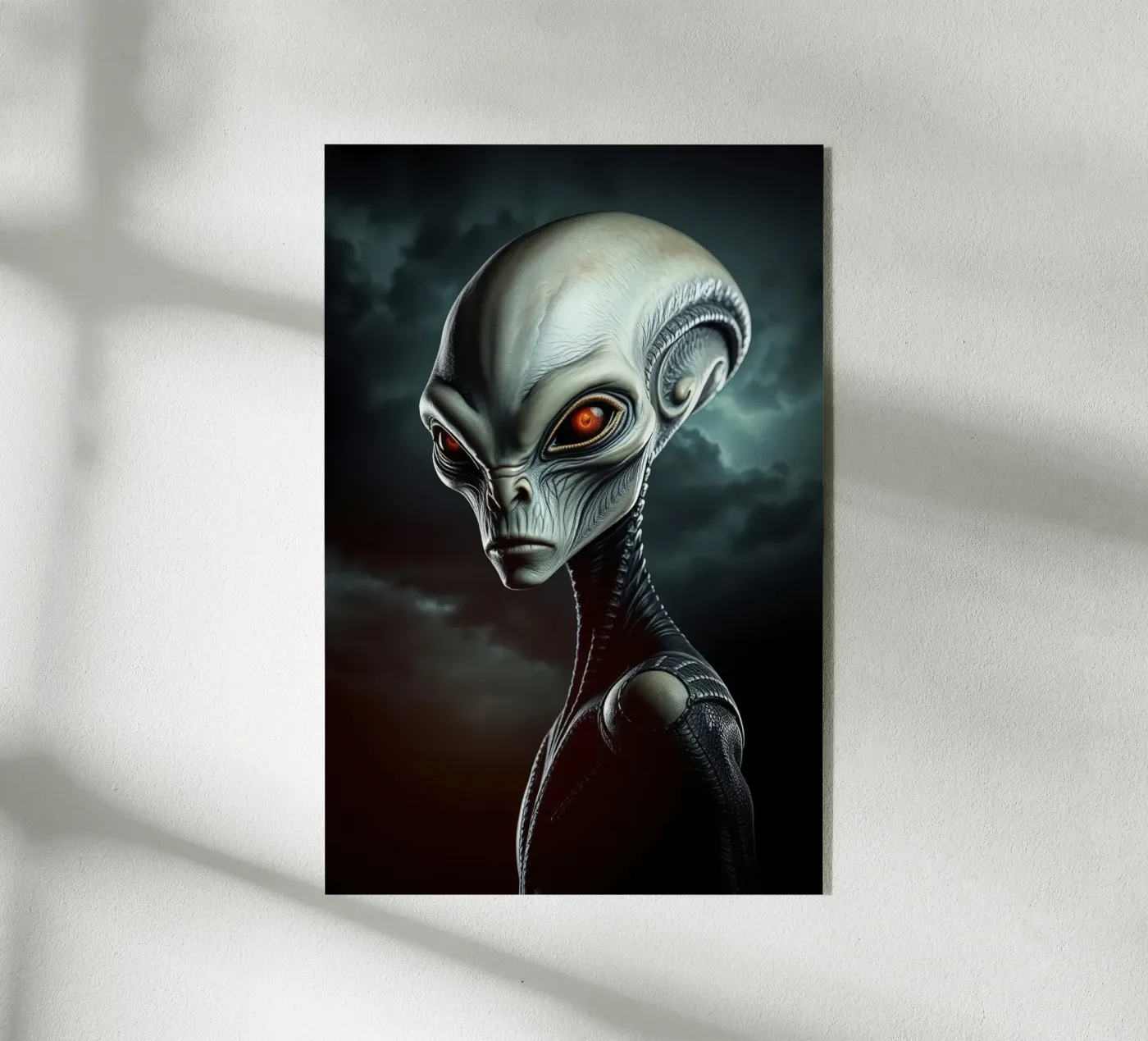 Alien Portrait acryl van Not from this planet