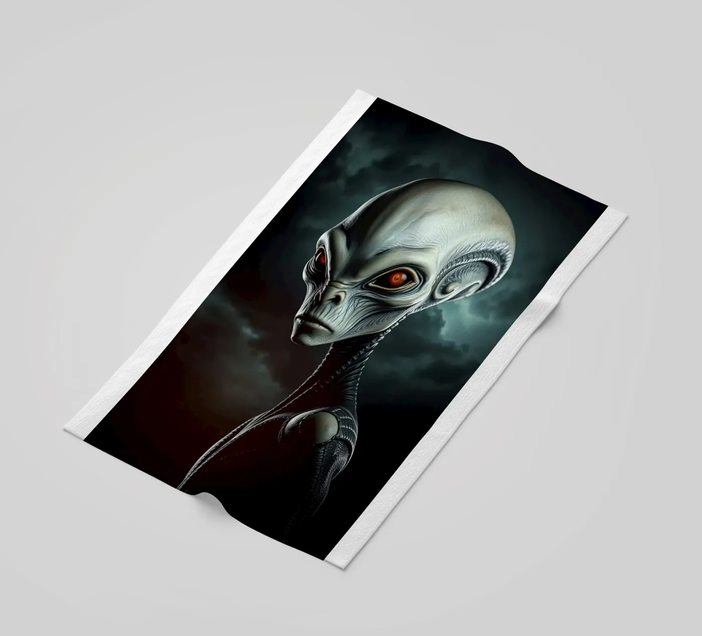 Alien Portrait Strandtuch von Not from this planet
