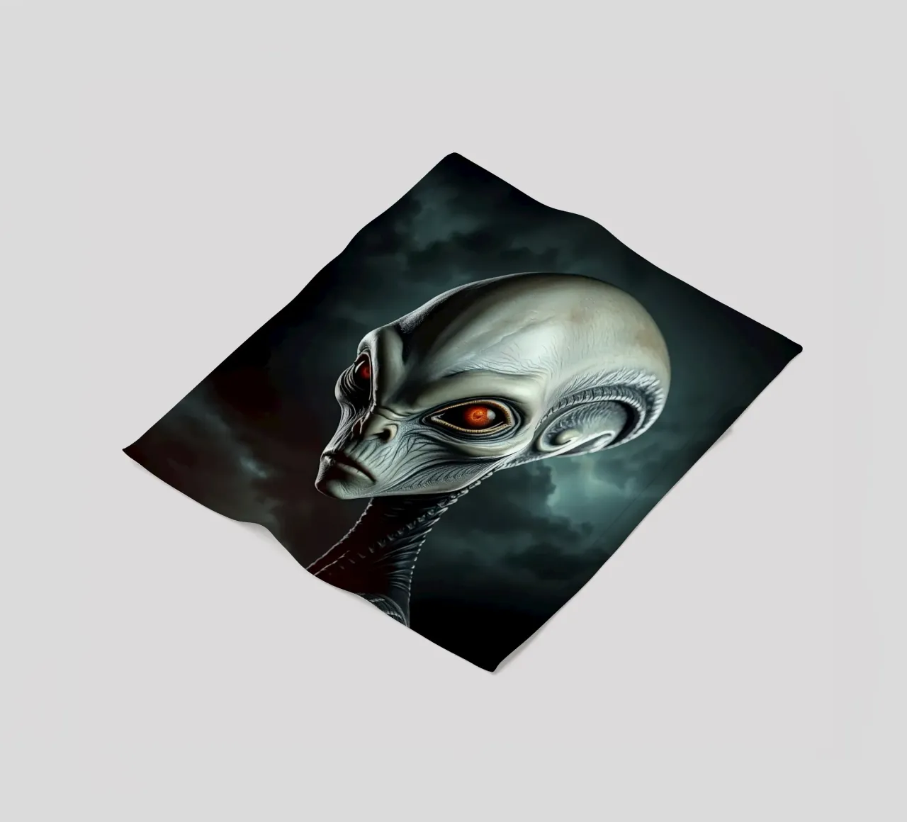 Alien Portrait fleece blanket by Not from this planet