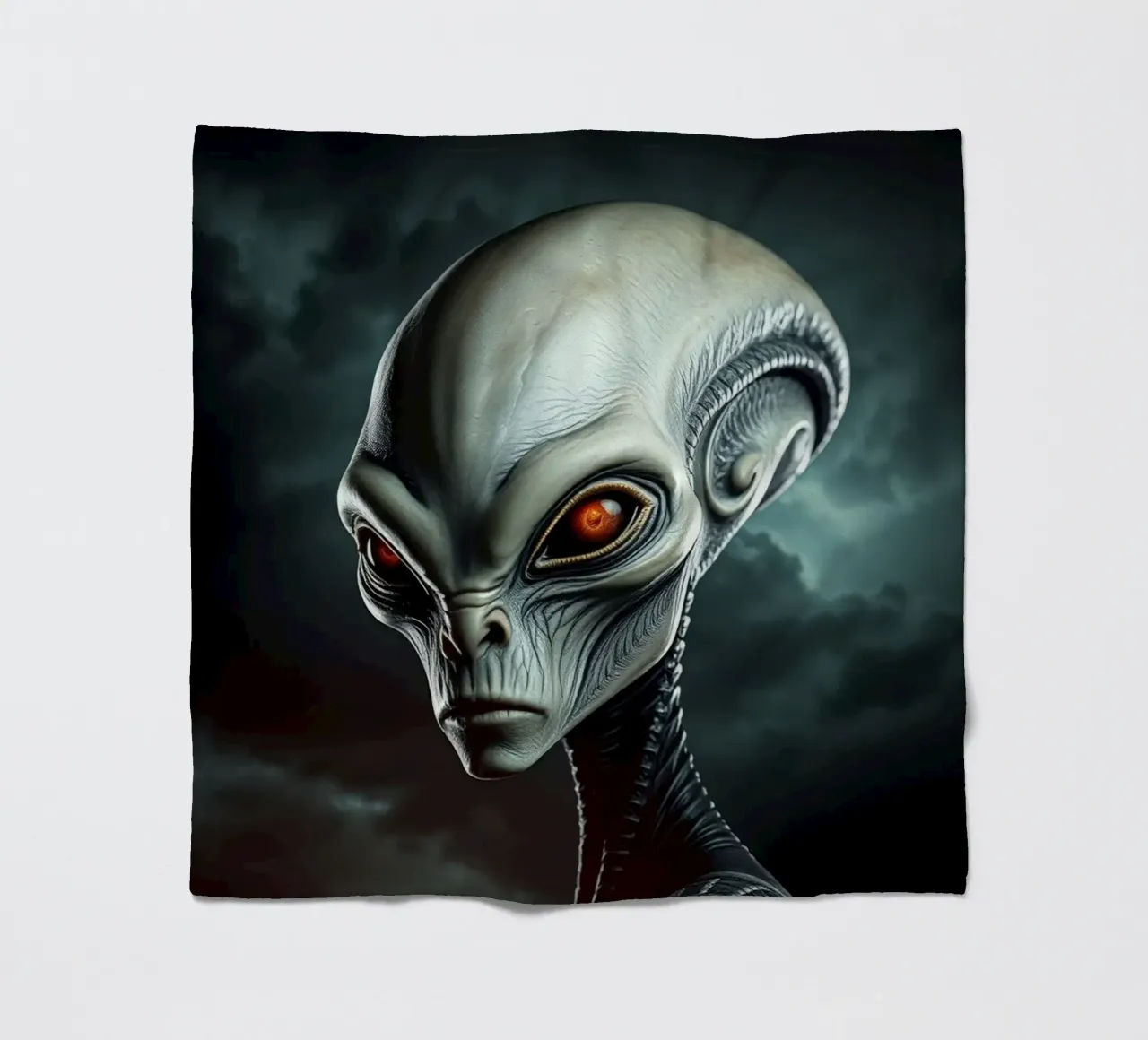 Alien Portrait fleece blanket by Not from this planet