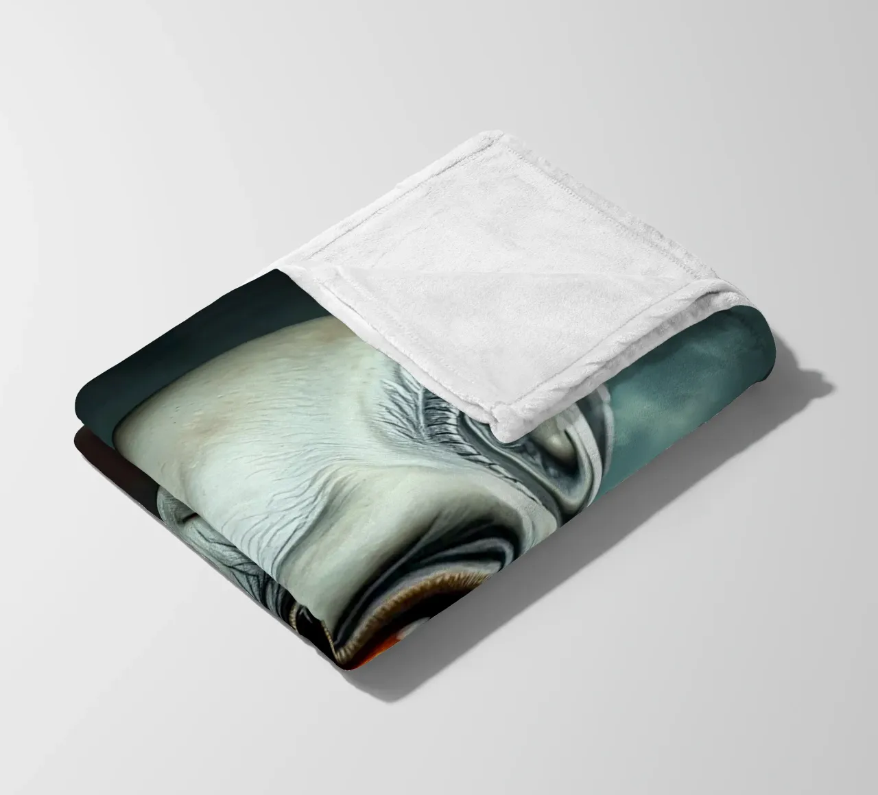 Alien Portrait fleece blanket by Not from this planet
