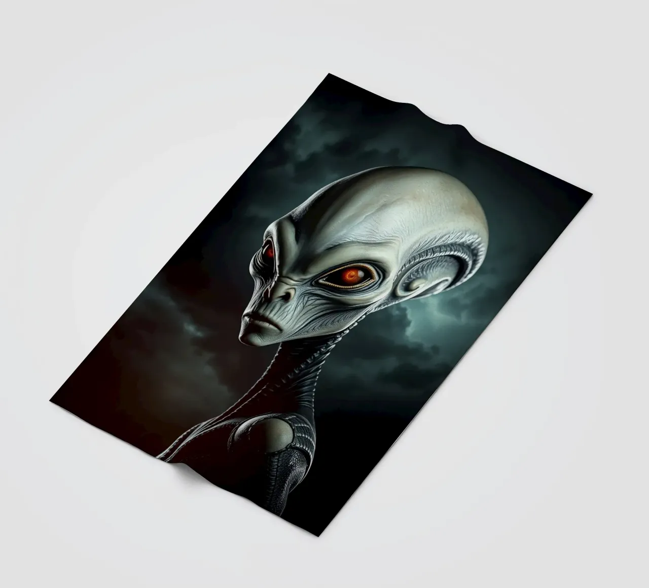 Alien Portrait fleece blanket by Not from this planet
