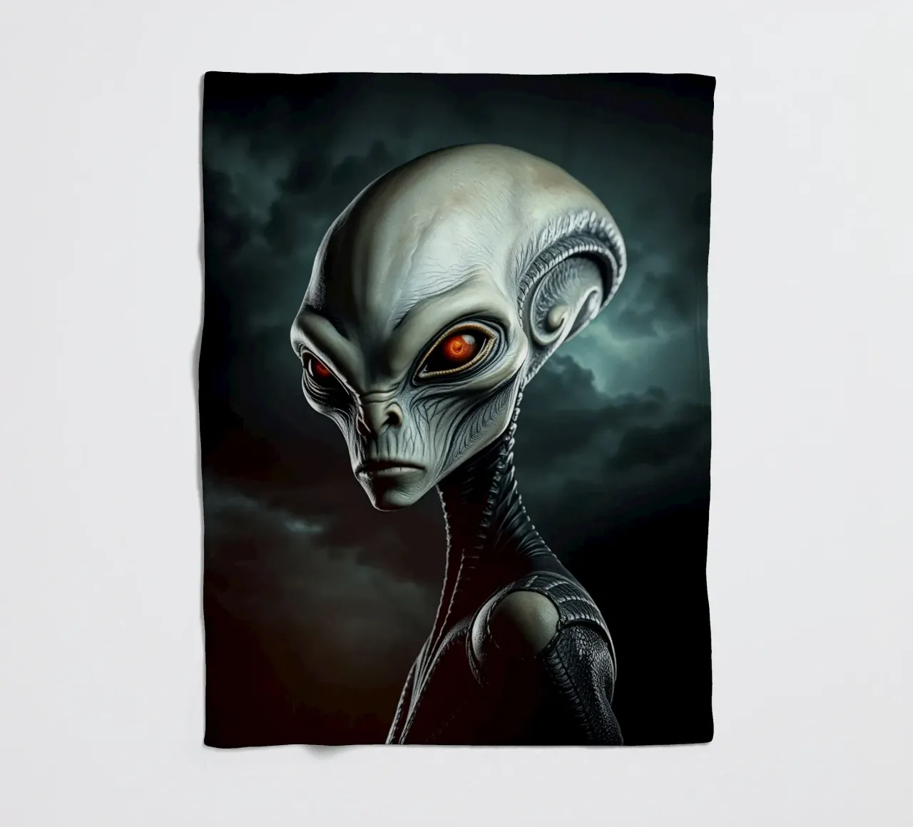 Alien Portrait fleece blanket by Not from this planet
