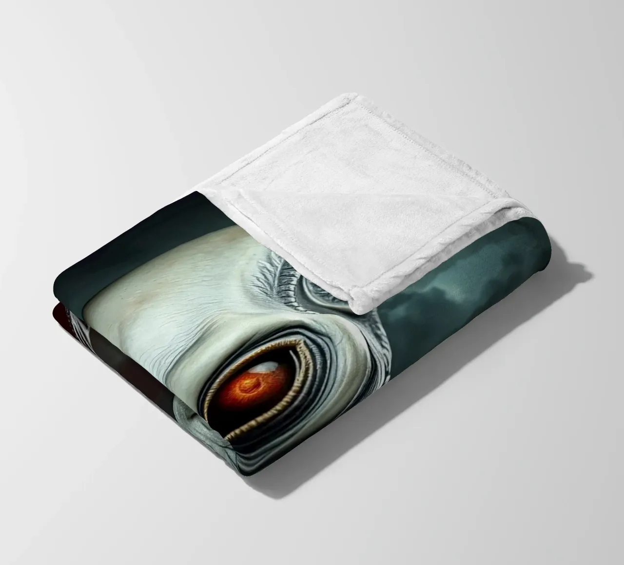 Alien Portrait fleece blanket by Not from this planet