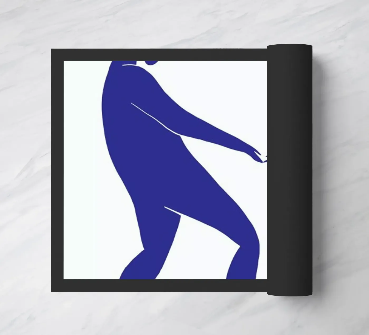 Dancing Figures Blue doormat by Graphite