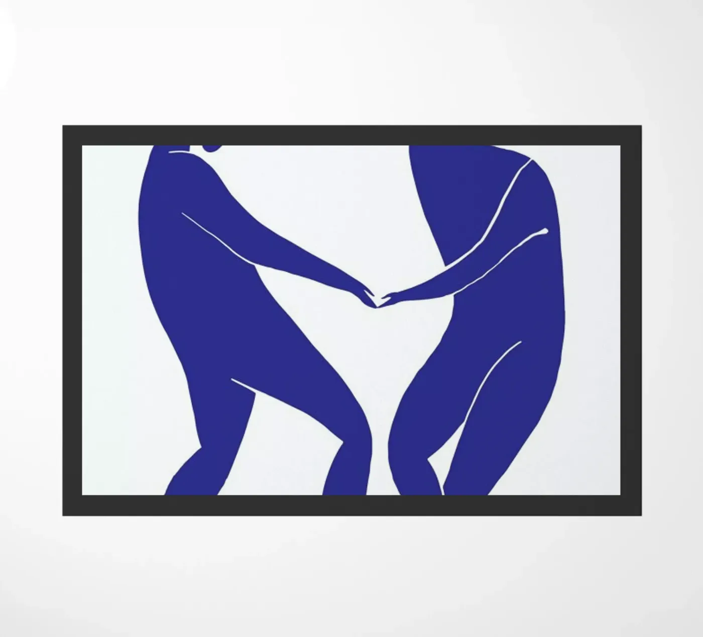 Dancing Figures Blue doormat by Graphite