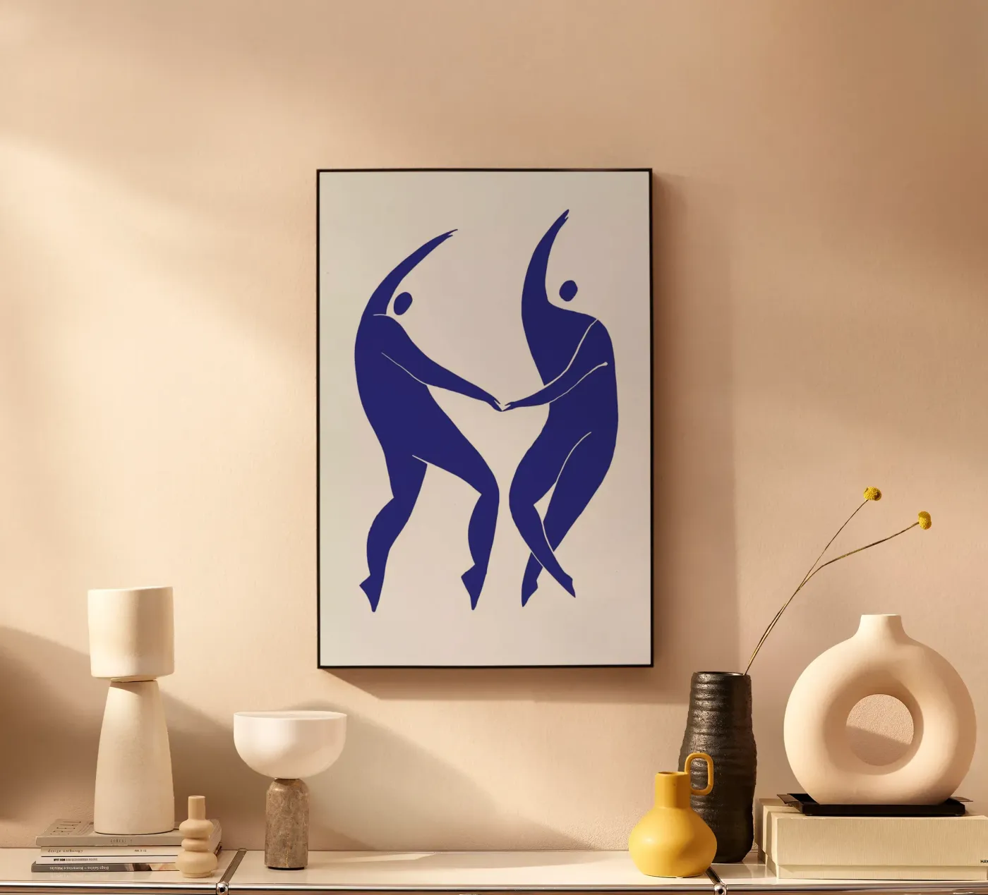 Dancing Figures Blue Acryl-Glas von Graphite