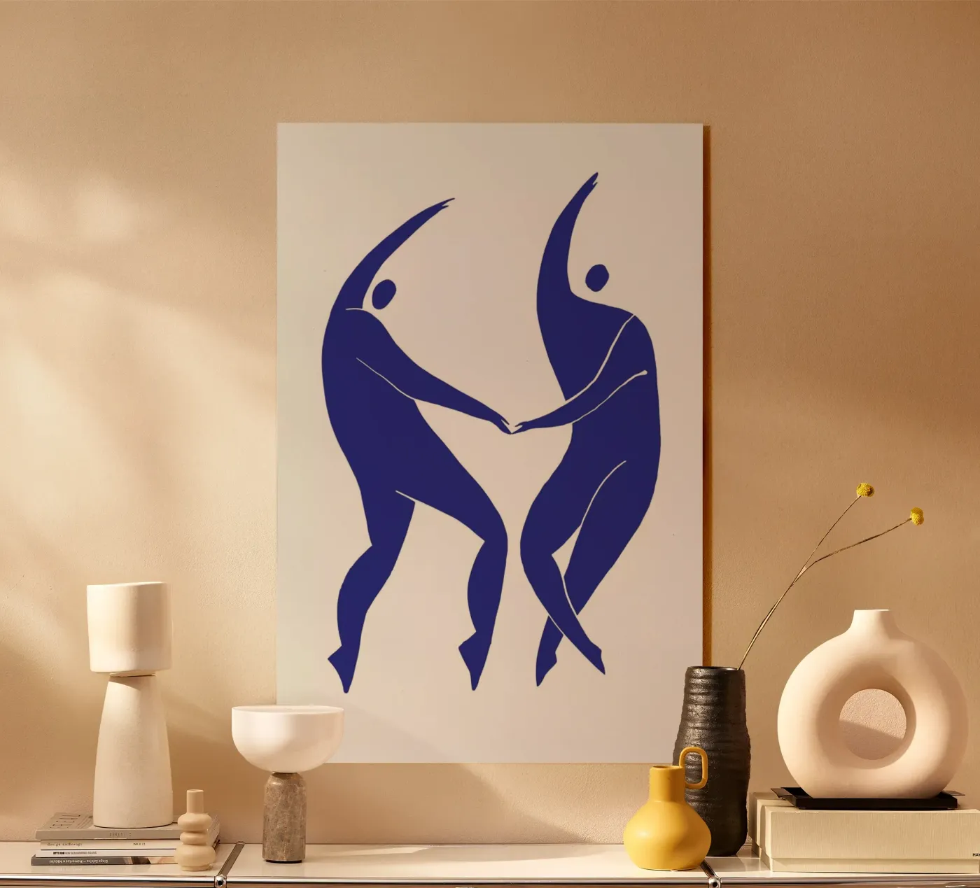 Dancing Figures Blue Acryl-Glas von Graphite