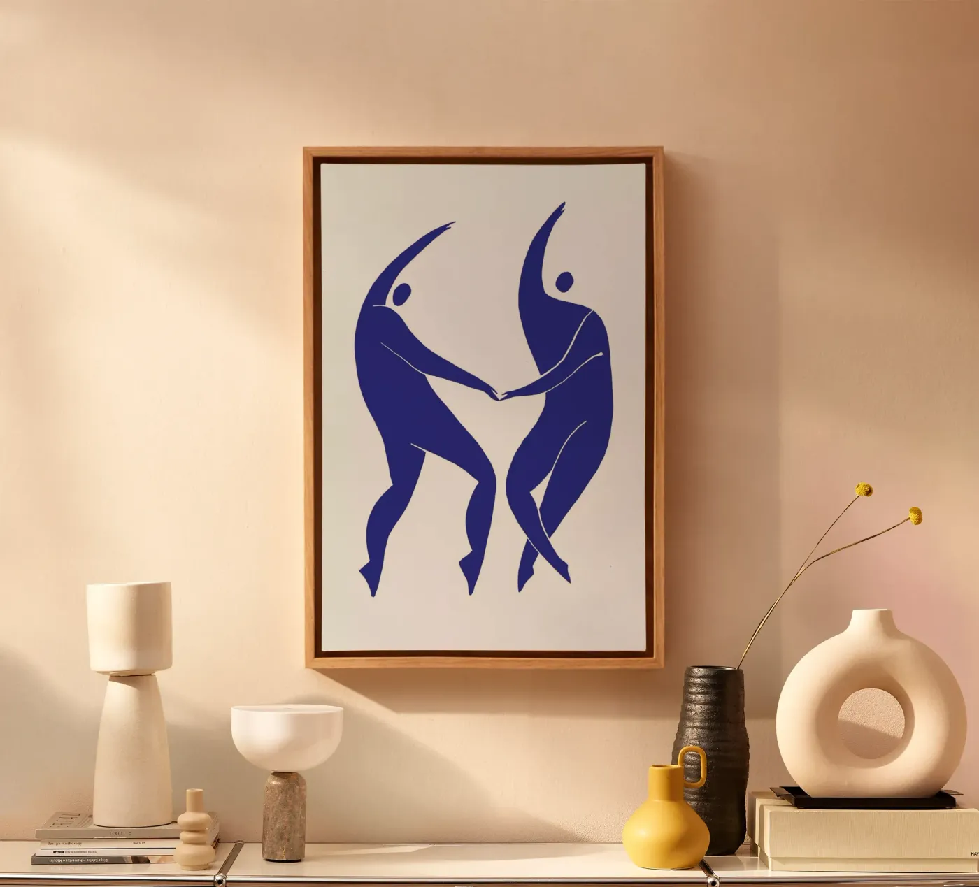 Dancing Figures Blue tela da Graphite