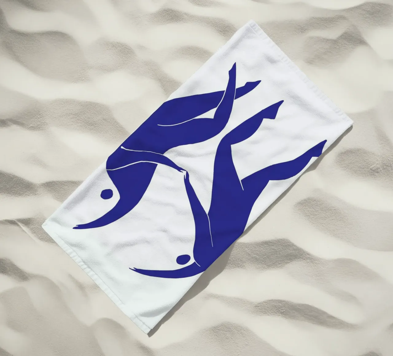 Dancing Figures Blue telo mare da Graphite