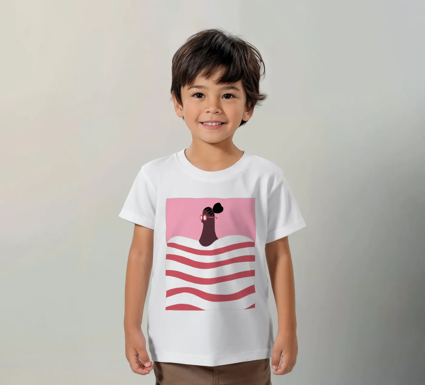 Strisce t-shirt bambini da Johannes Lott Illustration