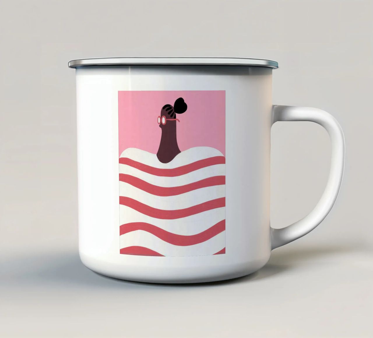 Strisce tazza in smalto da Johannes Lott Illustration