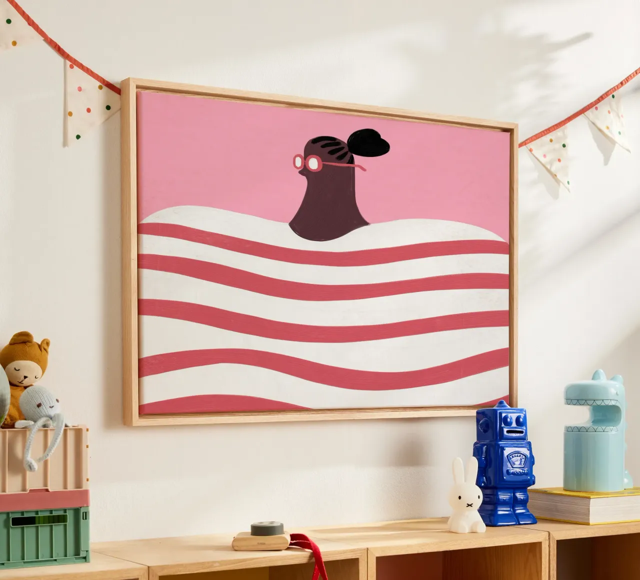 Strisce tela con Cornice a cassetta da Johannes Lott Illustration