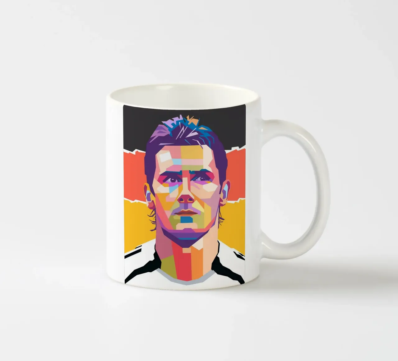 Ritratto pop art di Miroslav Klose tazza in ceramica da Hantamrata