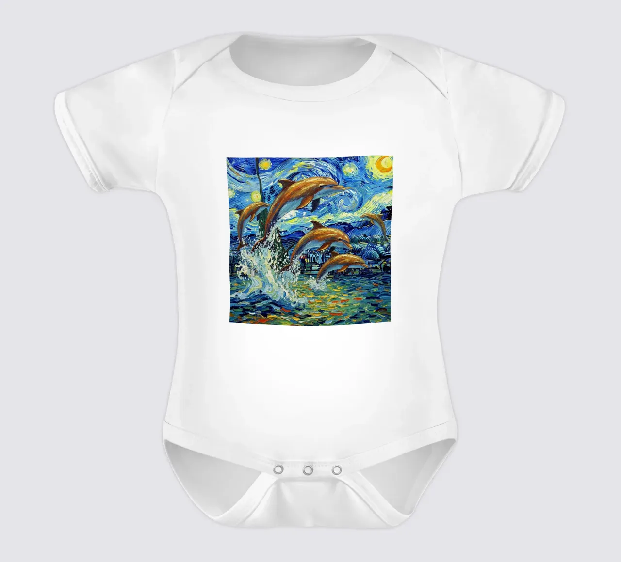 delfino salta mare body neonato maniche corte da NEW LIFE