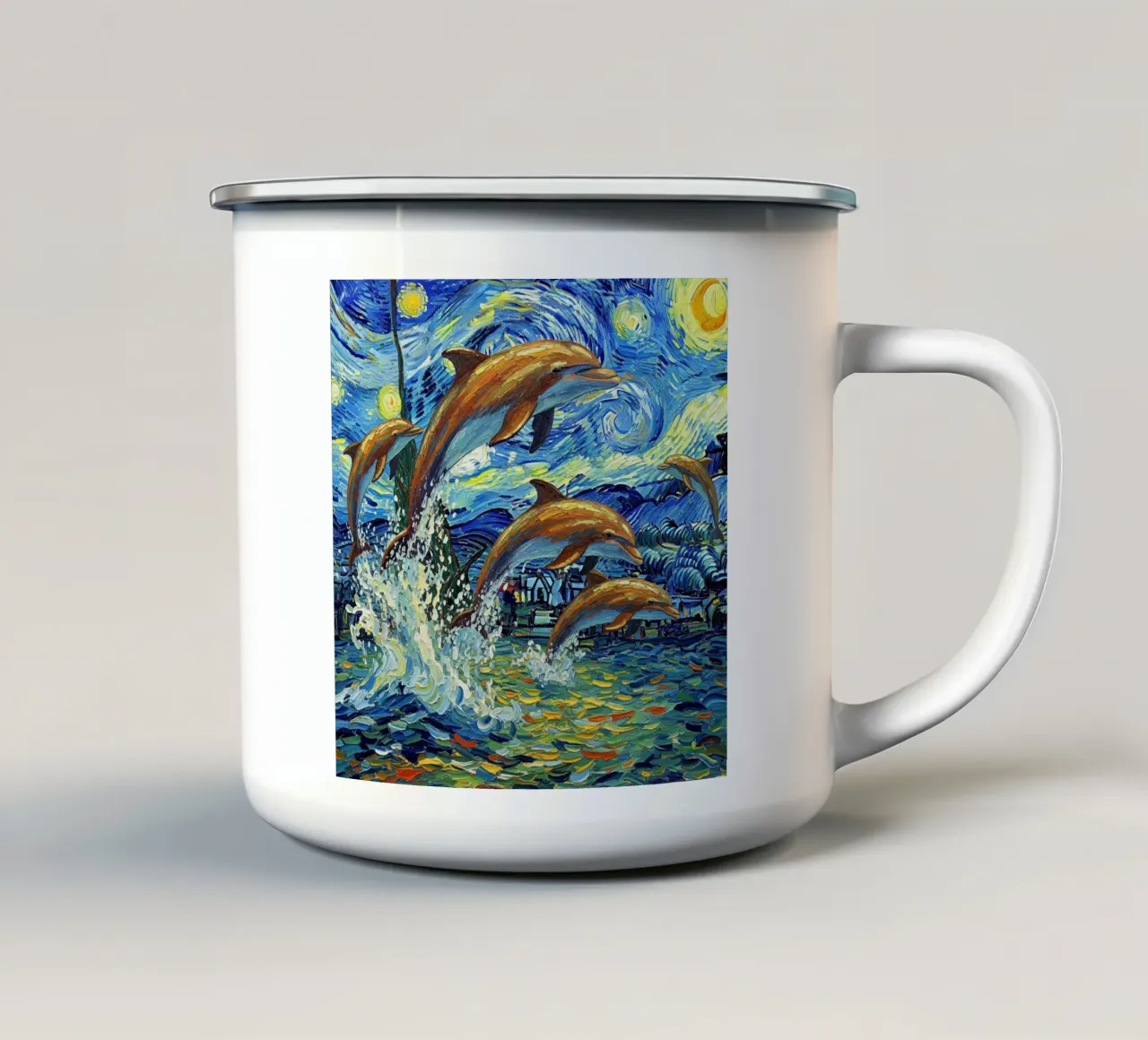Delphin springen Meer Emaille Tasse von NEW LIFE