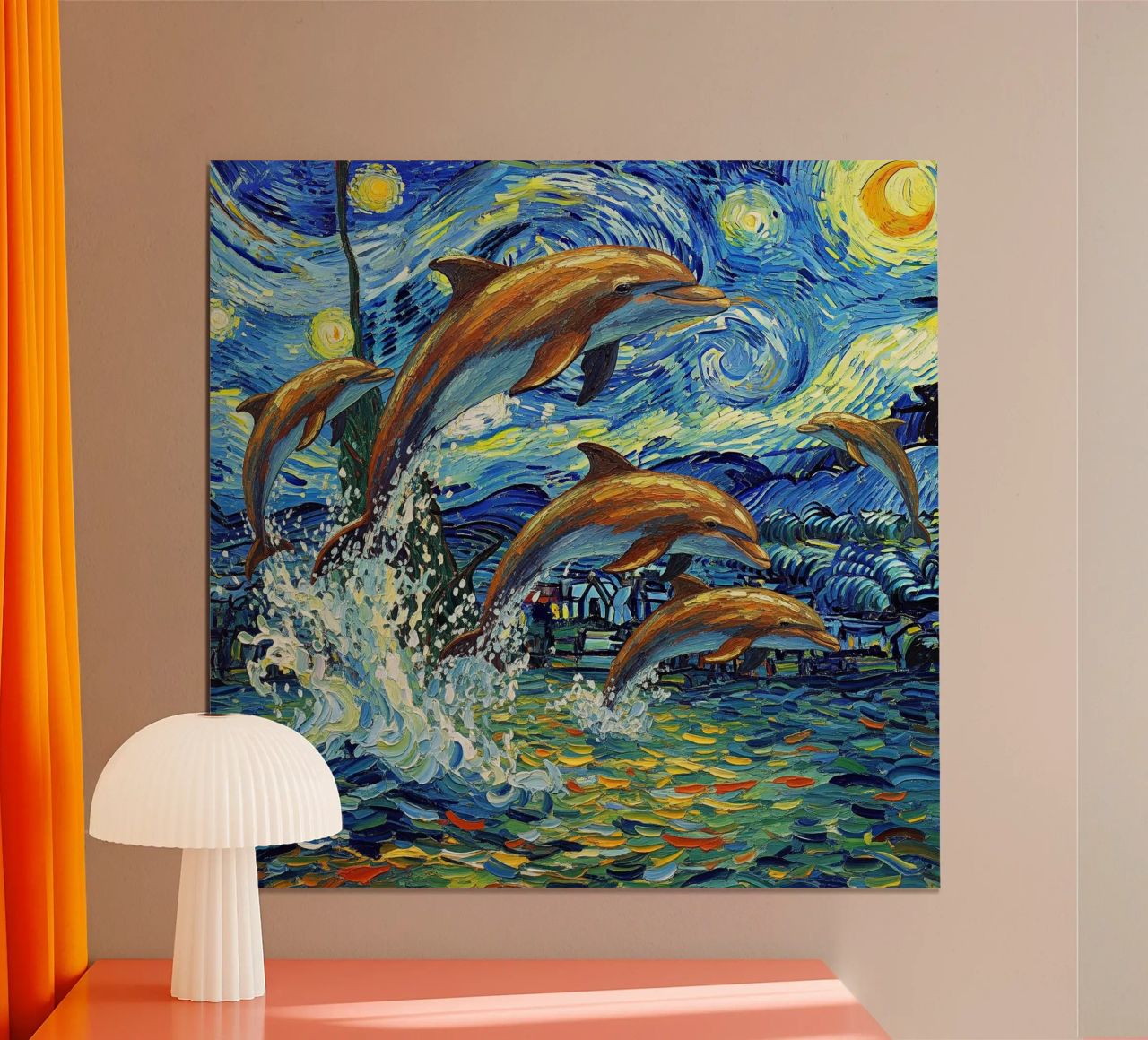 Delphin springen Meer Poster von NEW LIFE