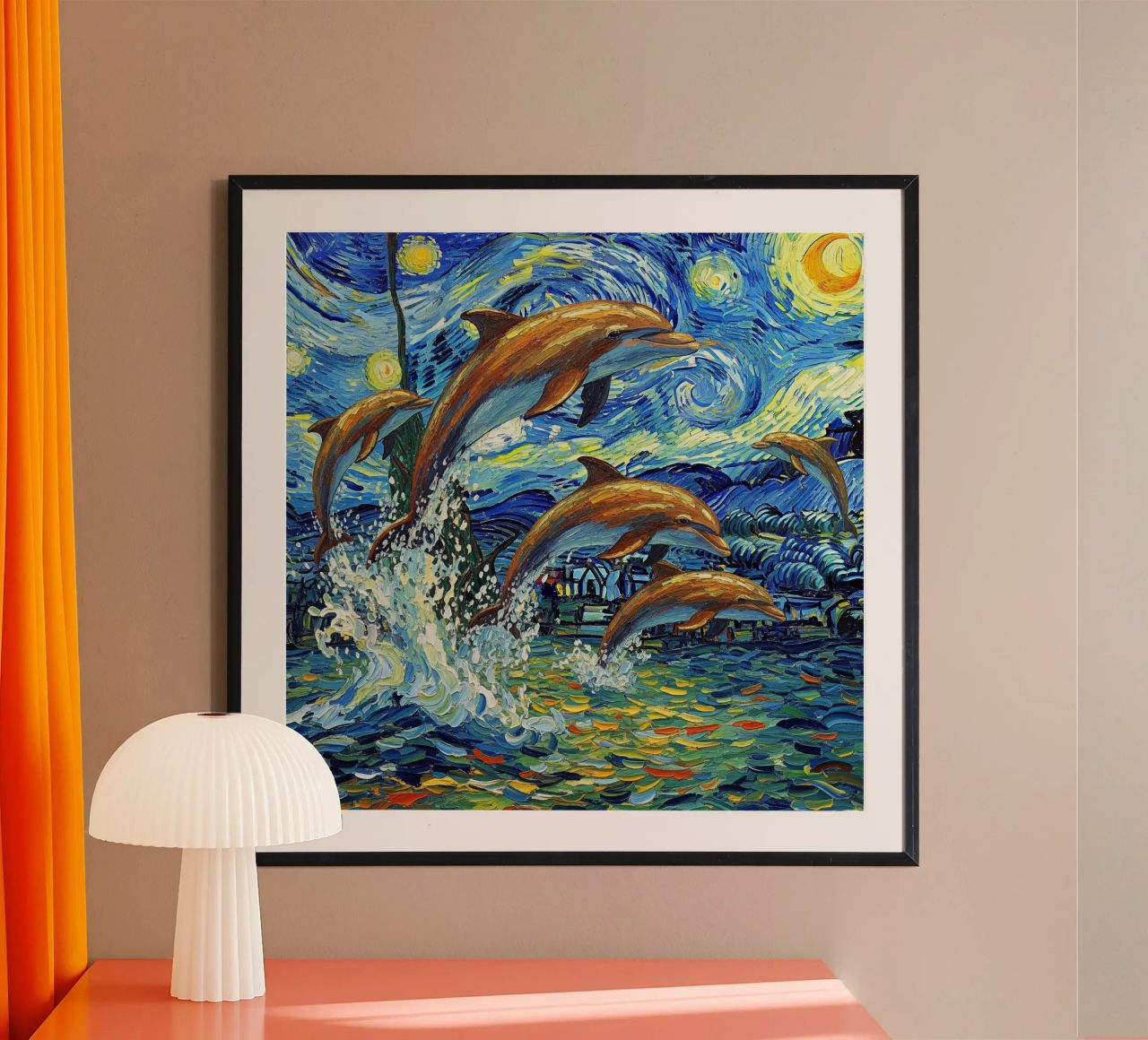 Delphin springen Meer Poster von NEW LIFE