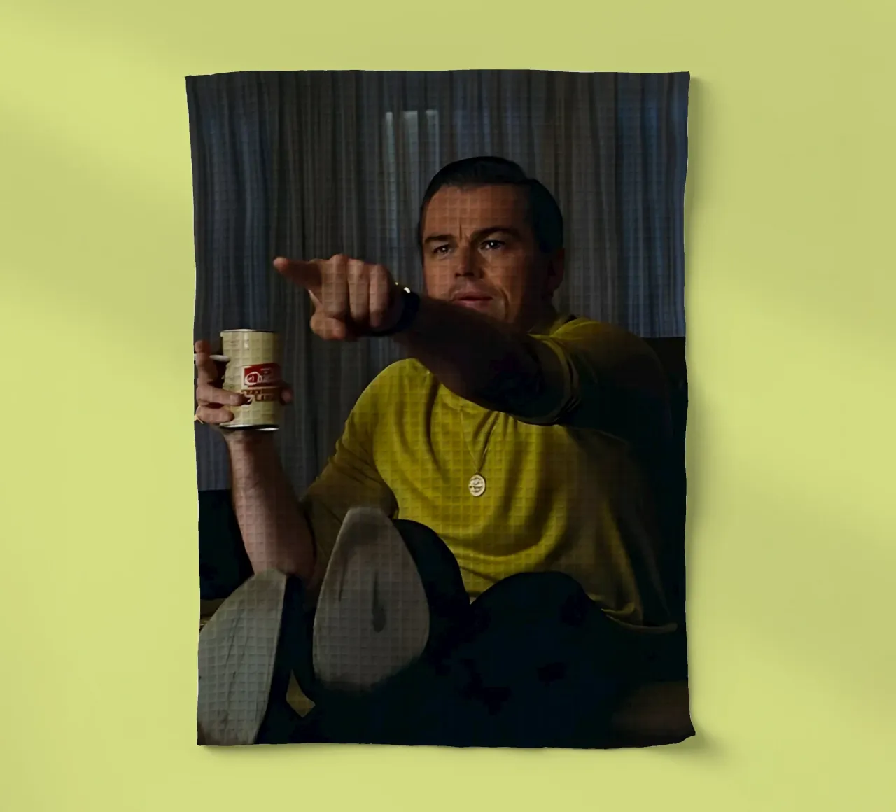Leonardo DiCaprio canovaccio da cucina da Low poly art