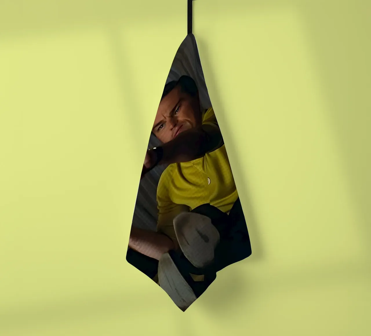 Leonardo DiCaprio canovaccio da cucina da Low poly art