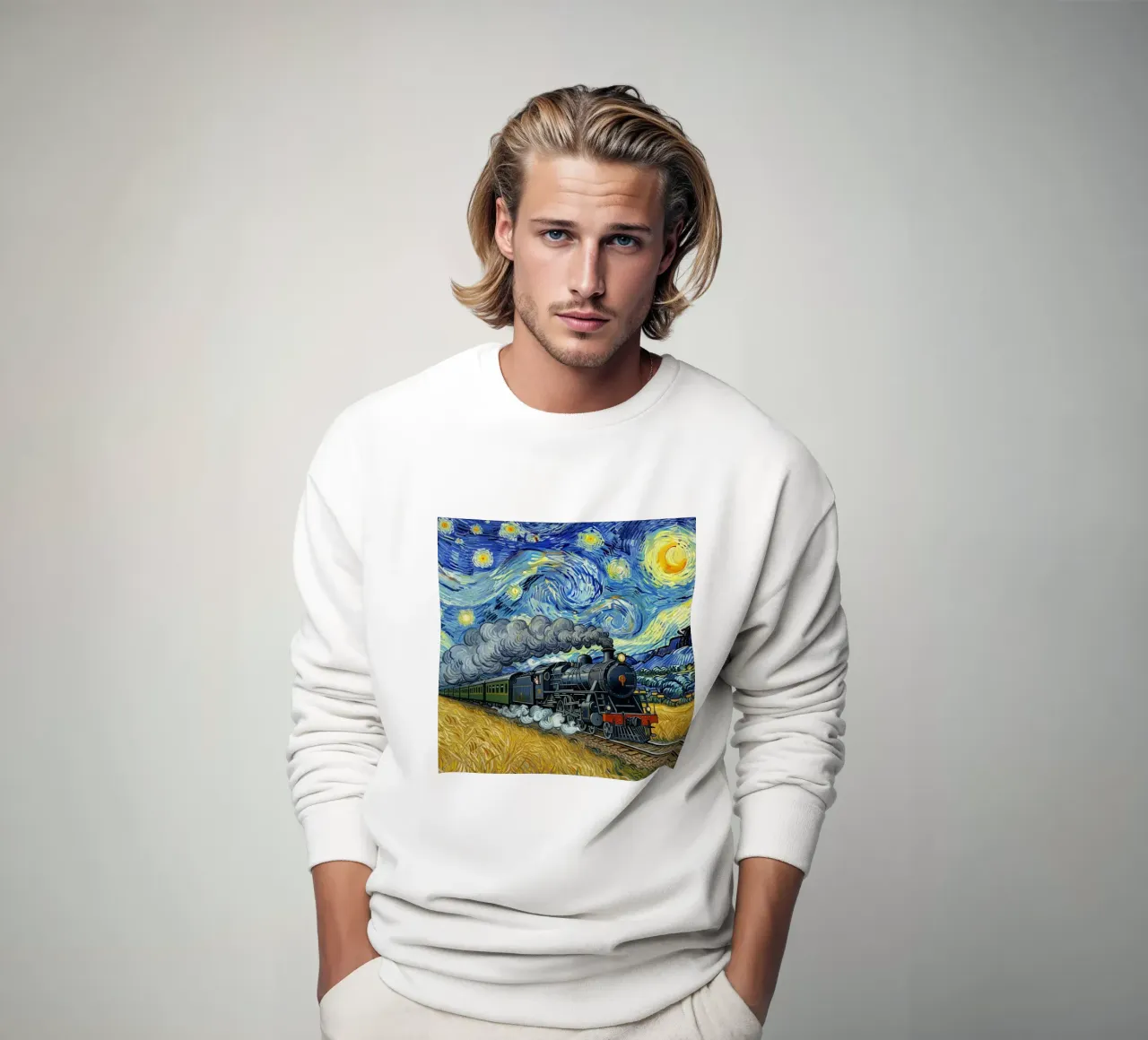 train railroad sweatshirt by NEW LIFE