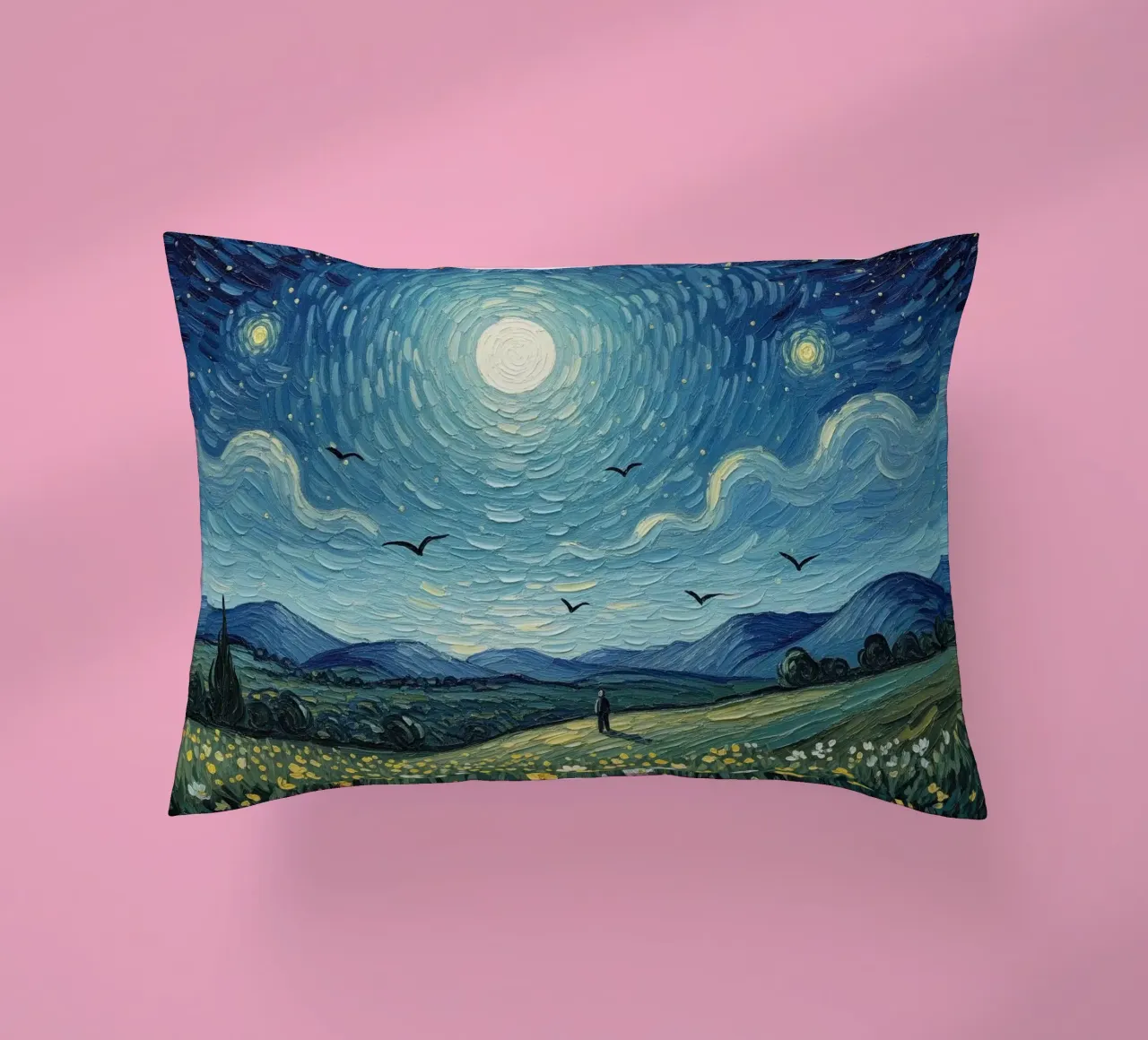 field of moon decorative cushion by NEW LIFE