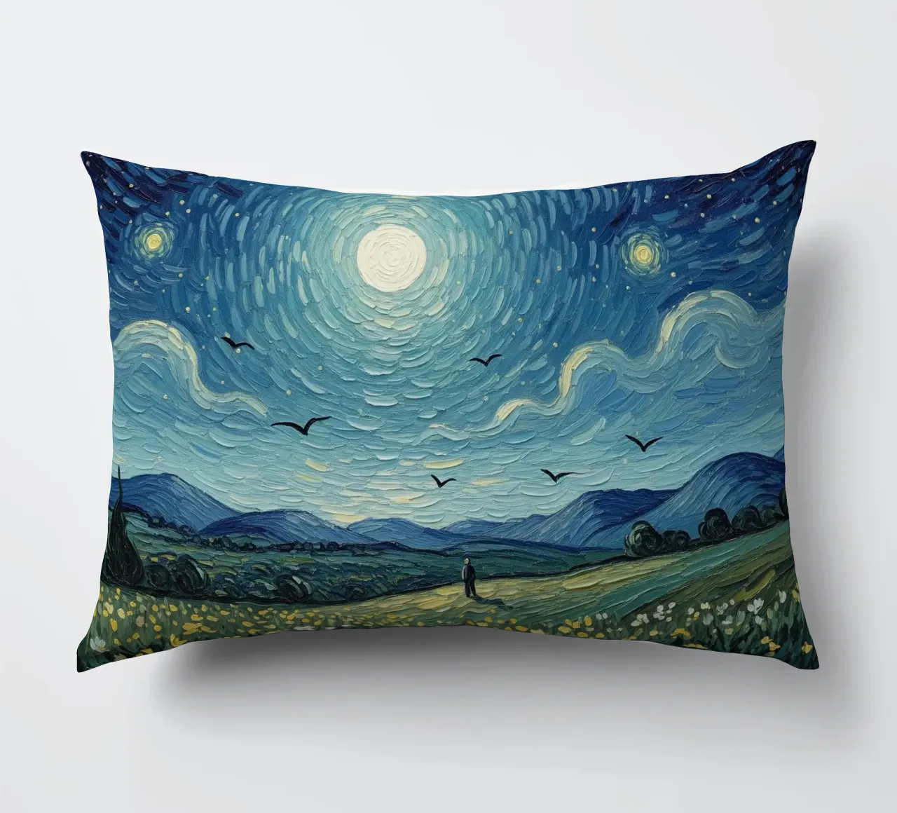 field of moon decorative cushion by NEW LIFE