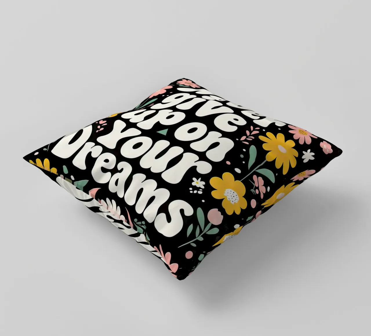 Never give up on your dreams decorative cushion by 🎁 ARTVI-SHOP