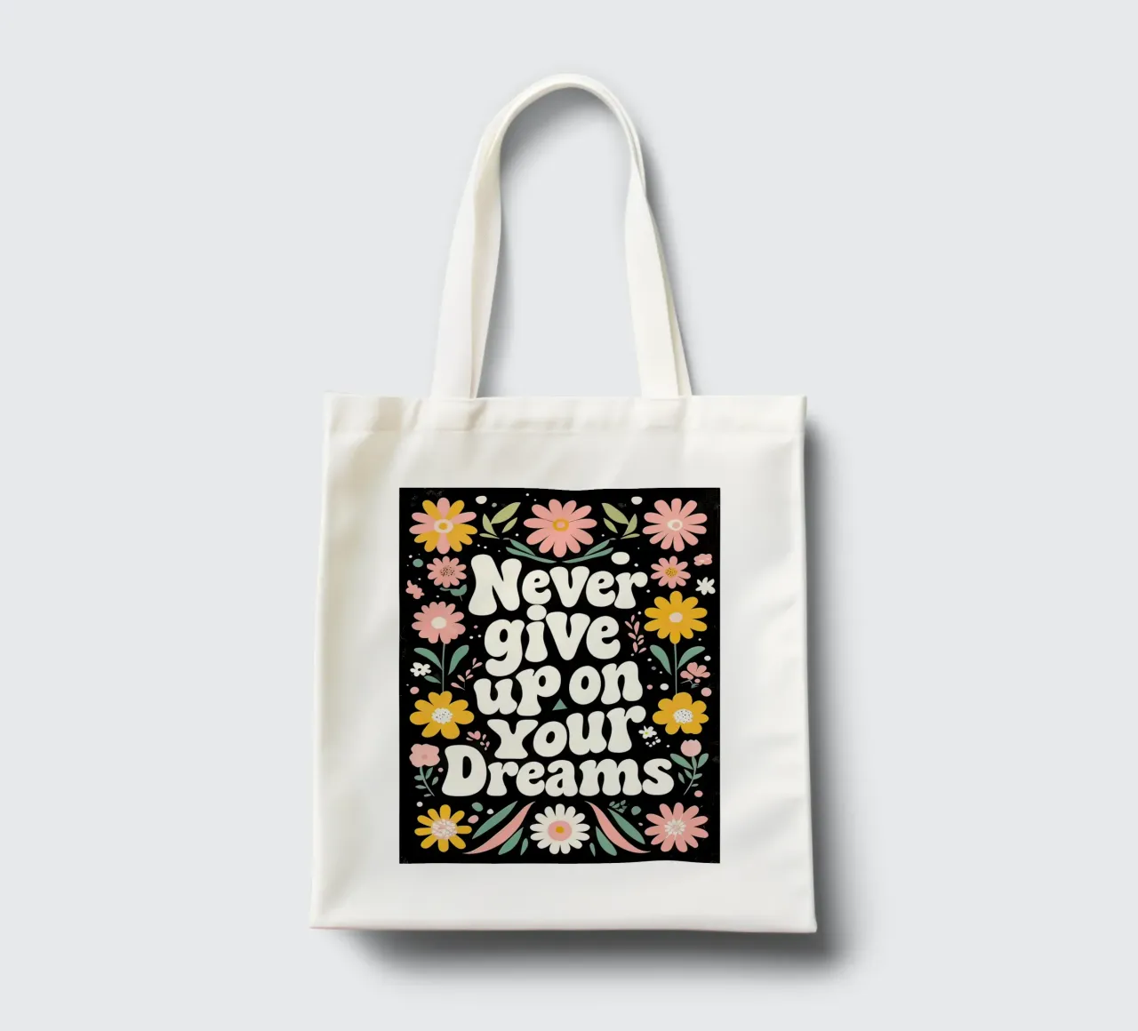 Never give up on your dreams tote bag by 🎁 ARTVI-SHOP