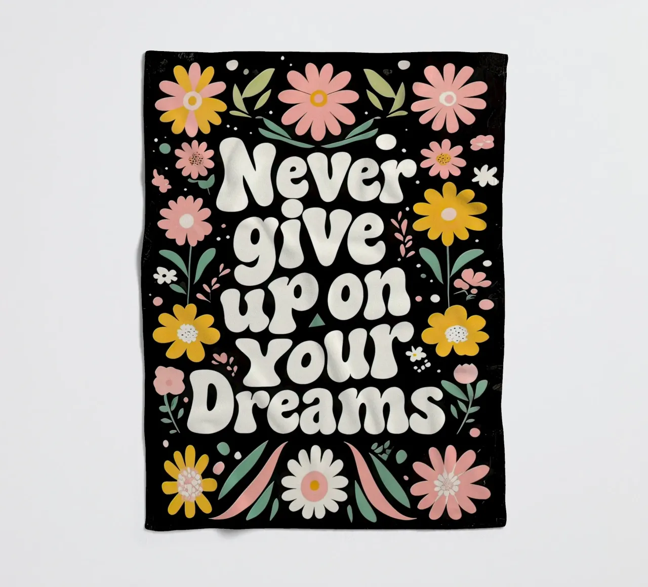 Never give up on your dreams fleece blanket by 🎁 ARTVI-SHOP