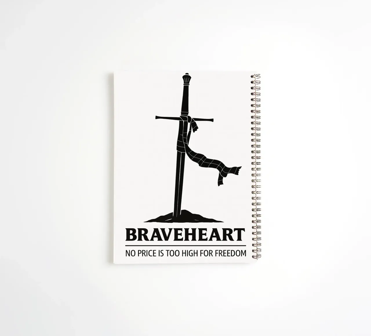 Braveheart Print spiral notebook by MoviesArt