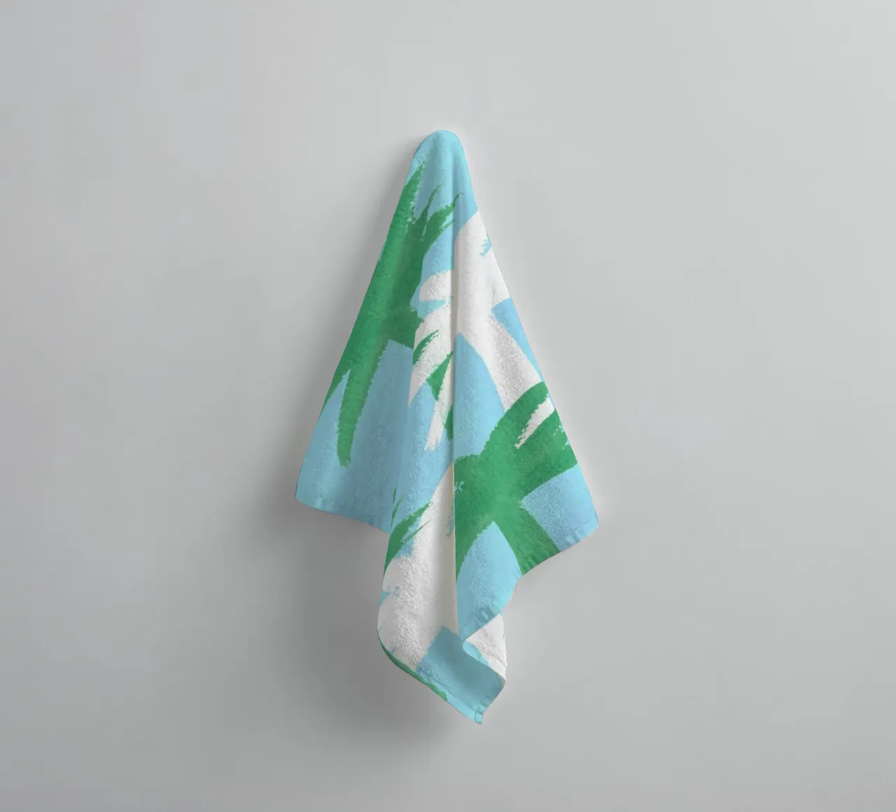 Motivo Palme - Blu Verde asciugamano da bagno da intemporalis